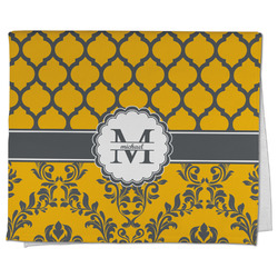 Damask & Moroccan Kitchen Towel - Poly Cotton w/ Name and Initial