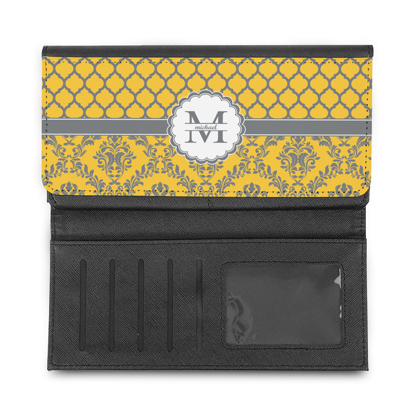 Damask & Moroccan Ladies Wallet - Half Way Open