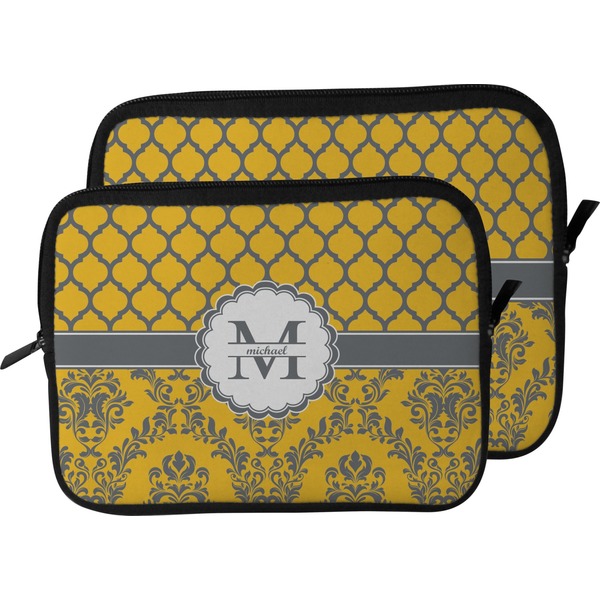 Damask & Moroccan Laptop Sleeve (Size Comparison)
