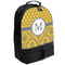 Damask & Moroccan Large Backpack - Black - Angled View
