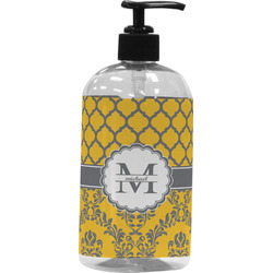 Damask & Moroccan Plastic Soap / Lotion Dispenser (Personalized)