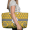 Damask & Moroccan Large Rope Tote Bag - In Context View
