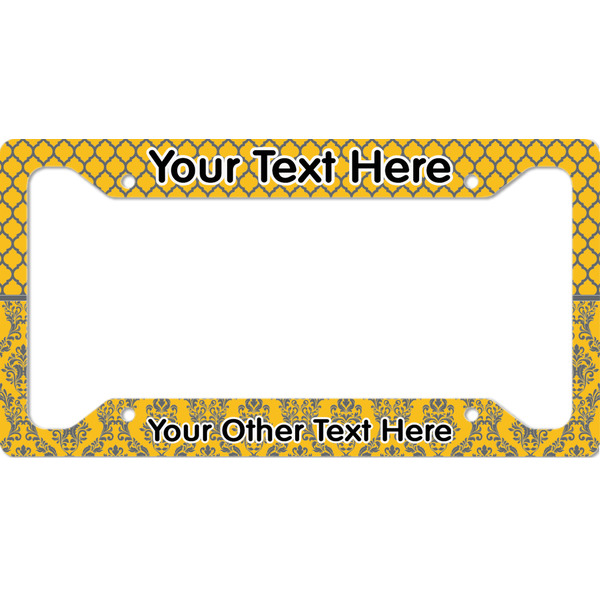 Custom Damask & Moroccan License Plate Frame (Personalized)