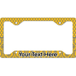Damask & Moroccan License Plate Frame - Style C (Personalized)