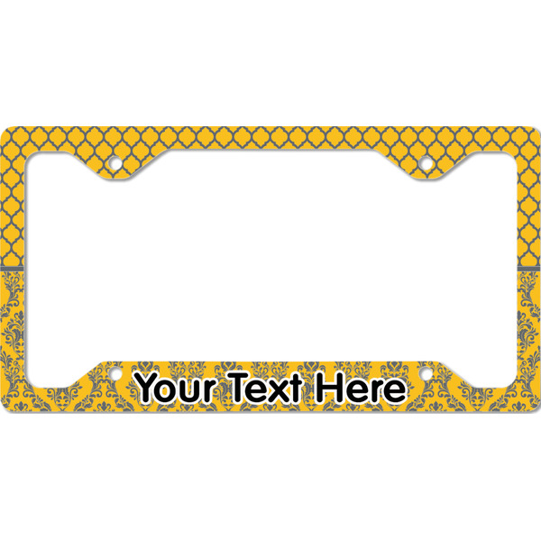 Custom Damask & Moroccan License Plate Frame - Style C (Personalized)
