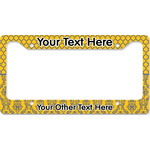 Damask & Moroccan License Plate Frame - Style B (Personalized)