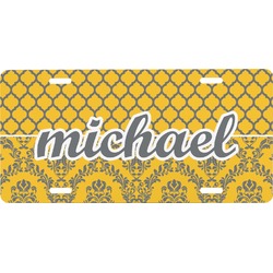 Damask & Moroccan Front License Plate (Personalized)