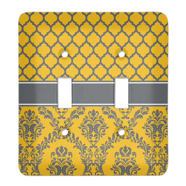 Custom Damask & Moroccan Light Switch Cover (2 Toggle Plate)
