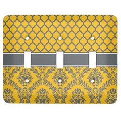 Damask & Moroccan Light Switch Cover (3 Toggle Plate)