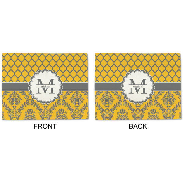 Damask & Moroccan Linen Placemat - APPROVAL (double sided)