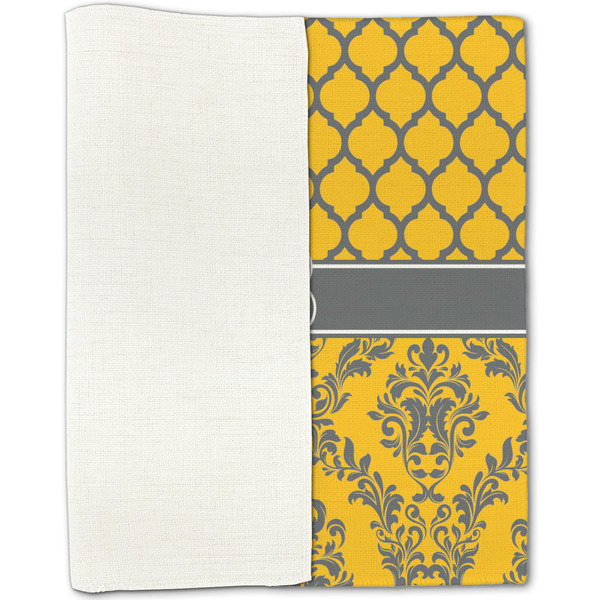 Damask & Moroccan Linen Placemat - Folded Half