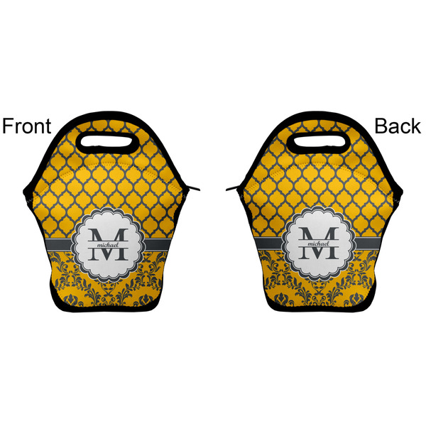 Damask & Moroccan Lunch Bag - Front and Back