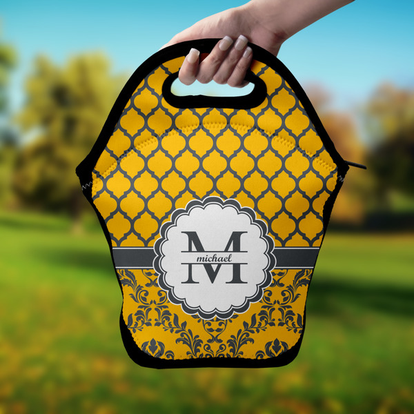 Damask & Moroccan Lunch Bag - Hand