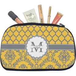 Damask & Moroccan Makeup / Cosmetic Bag - Medium (Personalized)