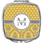 Damask & Moroccan Compact Makeup Mirror (Personalized)