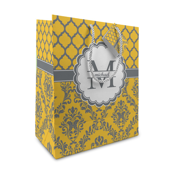 Custom Damask & Moroccan Medium Gift Bag (Personalized)