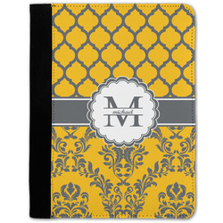 Damask & Moroccan Notebook Padfolio - Medium w/ Name and Initial