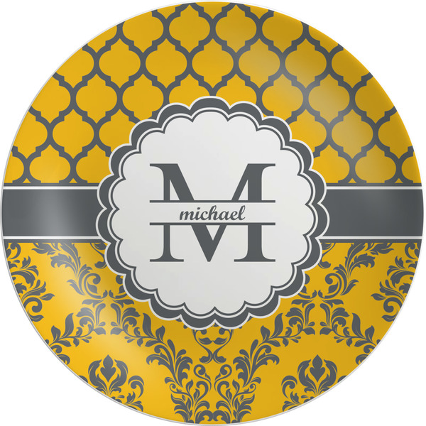 Custom Damask & Moroccan Melamine Plate (Personalized)