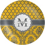 Damask & Moroccan Melamine Plate (Personalized)