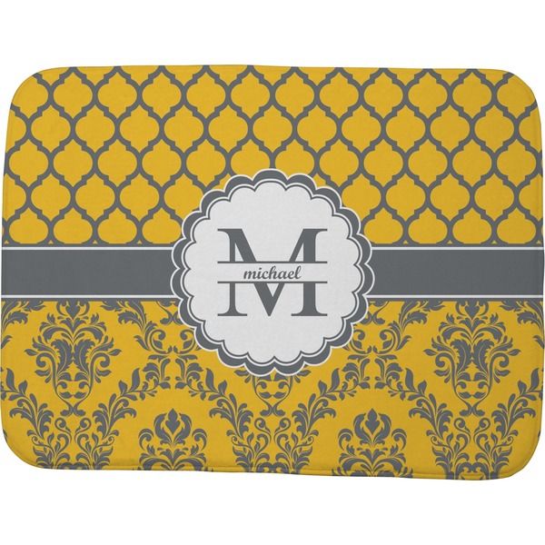 Custom Damask & Moroccan Memory Foam Bath Mat - 48"x36" (Personalized)