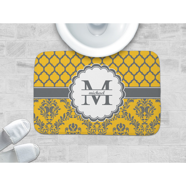 Damask & Moroccan Memory Foam Bath Mat - LIFESTYLE 34x21