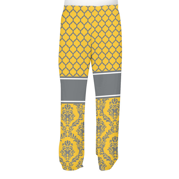 Damask & Moroccan Men's Pjs Back - on model