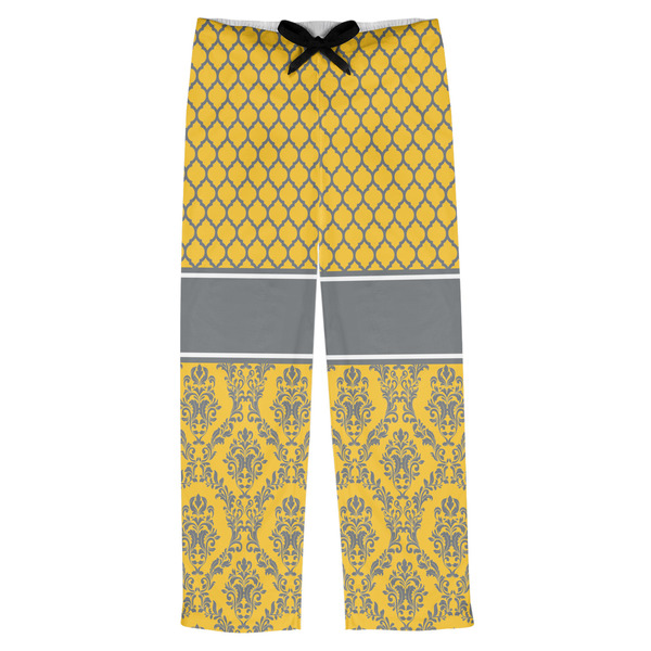 Custom Damask & Moroccan Mens Pajama Pants - M