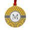 Damask & Moroccan Metal Ball Ornament - Front