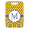 Damask & Moroccan Metal Luggage Tag - Front Without Strap