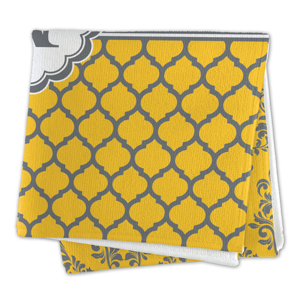 Damask & Moroccan Microfiber Dish Rag - FOLDED (square)