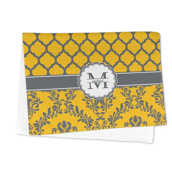 Damask & Moroccan Microfiber Dish Towel - FOLDED HALF