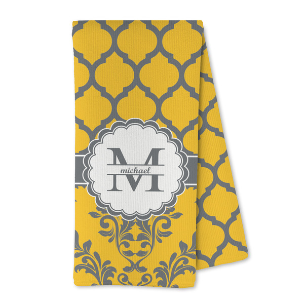 Custom Damask & Moroccan Kitchen Towel - Microfiber (Personalized)