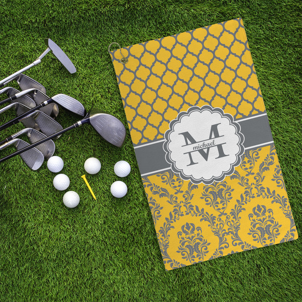 Damask & Moroccan Microfiber Golf Towels - LIFESTYLE