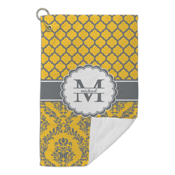 Damask & Moroccan Microfiber Golf Towels Small - FRONT FOLDED