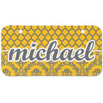 Damask & Moroccan Mini/Bicycle License Plate (2 Holes) (Personalized)