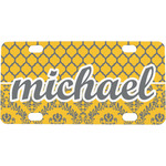 Damask & Moroccan Mini/Bicycle License Plate (Personalized)