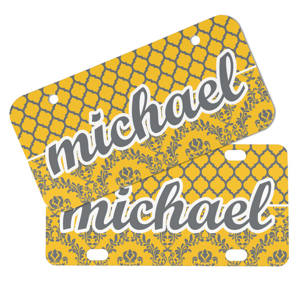 Damask & Moroccan Mini License Plates - MAIN (4 and 2 Holes)