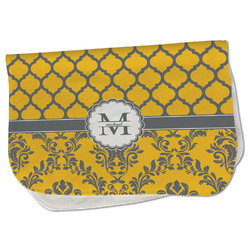 Damask & Moroccan Burp Cloth - Fleece w/ Name and Initial