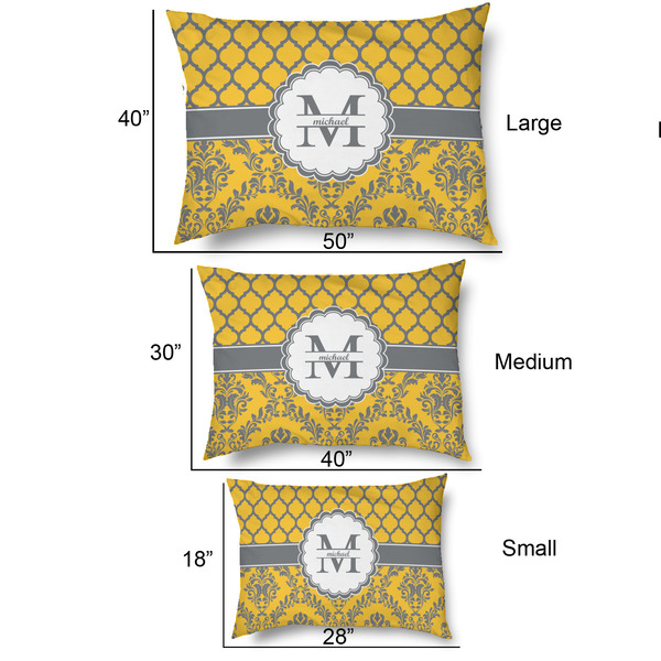 Damask & Moroccan Outdoor Dog Beds - SIZE CHART