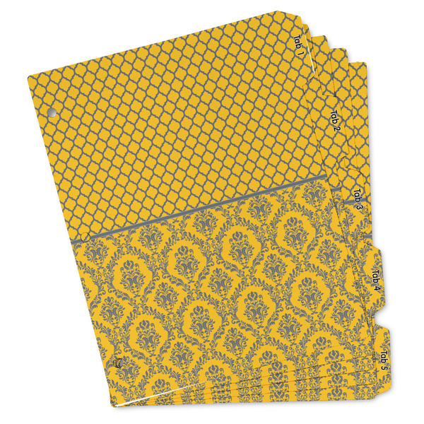 Custom Damask & Moroccan Binder Tab Divider Set (Personalized)