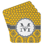 Damask & Moroccan Paper Coasters w/ Name and Initial