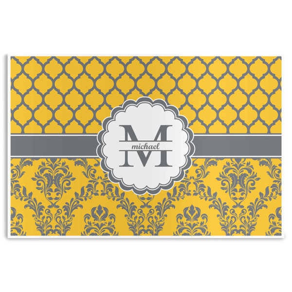 Custom Damask & Moroccan Disposable Paper Placemats (Personalized)