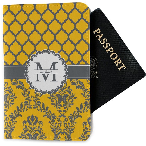 Custom Damask & Moroccan Passport Holder - Fabric (Personalized)