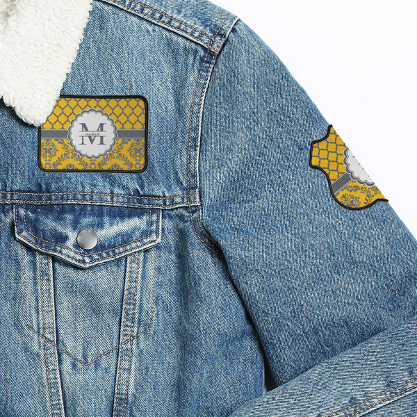 Damask & Moroccan Patches Lifestyle Jean Jacket Detail