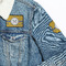 Damask & Moroccan Patches Lifestyle Jean Jacket Detail