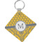Damask & Moroccan Personalized Diamond Key Chain