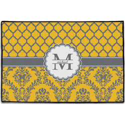Damask & Moroccan Door Mat - 36"x24" (Personalized)