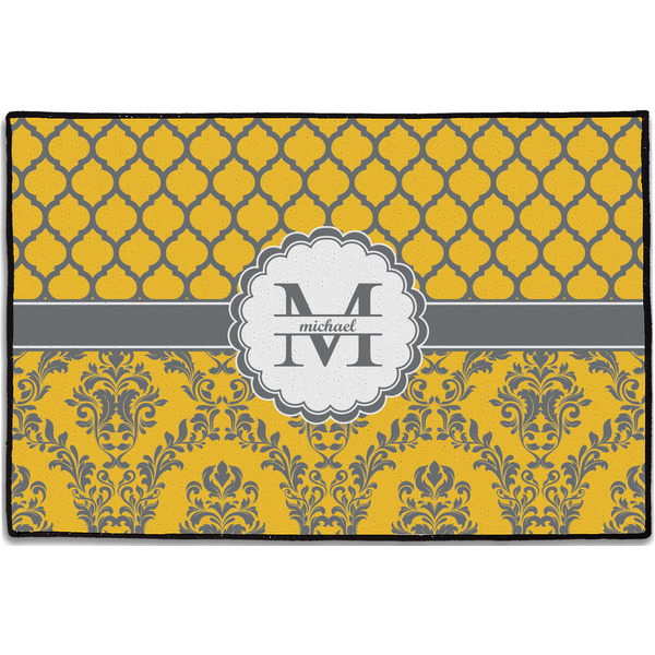 Damask & Moroccan Personalized Door Mat - 36x24 (APPROVAL)