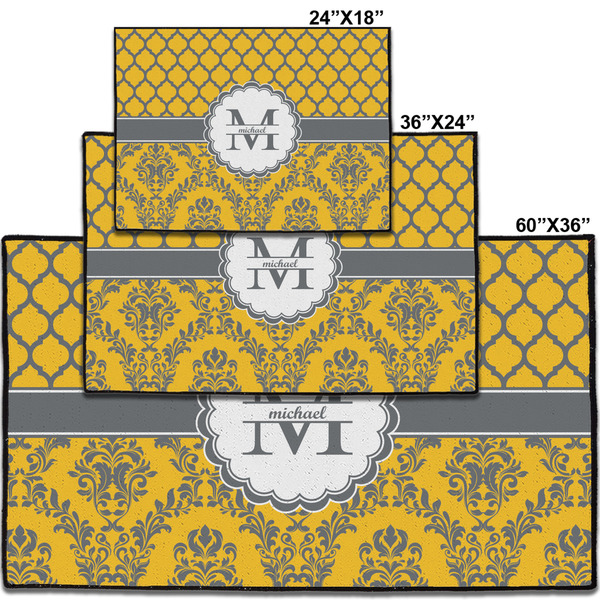 Damask & Moroccan Personalized Door Mat - Group Parent IMF