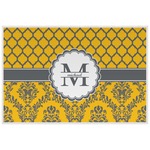 Damask & Moroccan Laminated Placemat w/ Name and Initial